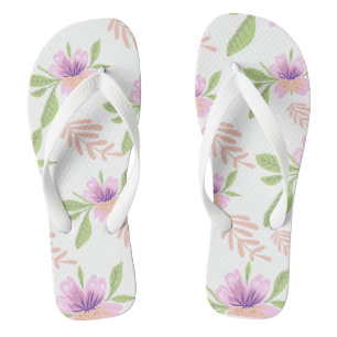 Beautiful bright flowers for summer fun flip flops