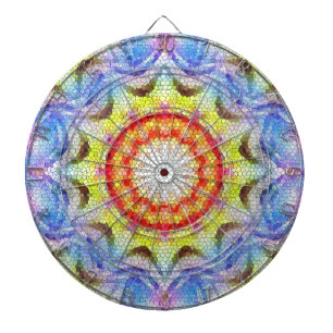 Beautiful Bright Mosaic Tile Sun Flower Dart Board