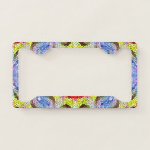 Beautiful Bright Mosaic Tile Sun Flower License Plate Frame