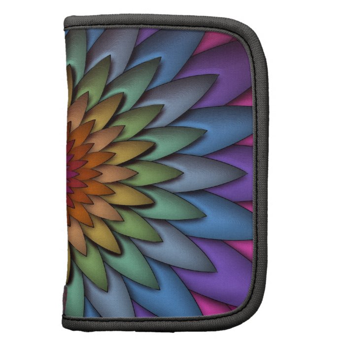 Beautiful Bright Rainbow Flower Folio Planners