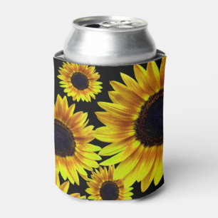 Beautiful Bright Yellow Sunflower - Can Cooler