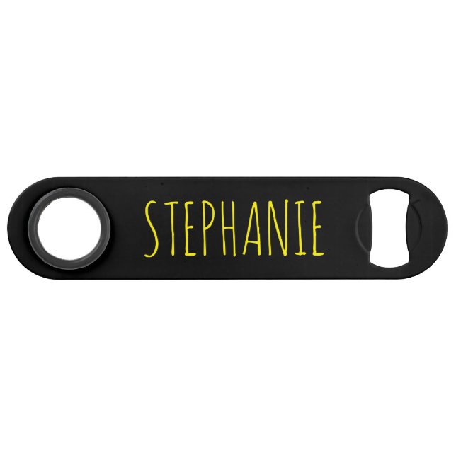 Beautiful Bright Yellow Sunflower - Personalized Bar Key (Back Horizontal)