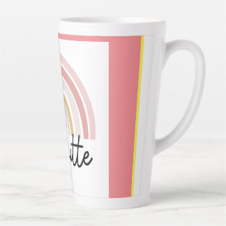 Beautiful Brigitte with Rainbow pink Latte Mug .