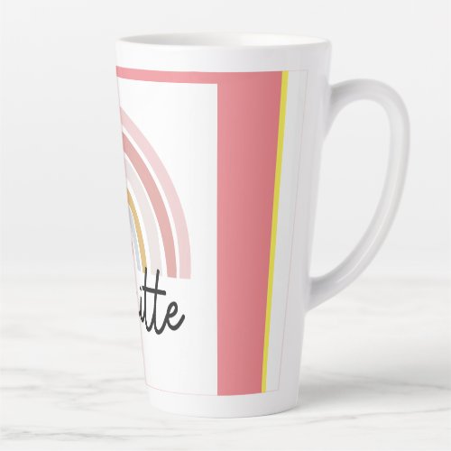 Beautiful Brigitte with Rainbow pink  Latte Mug  