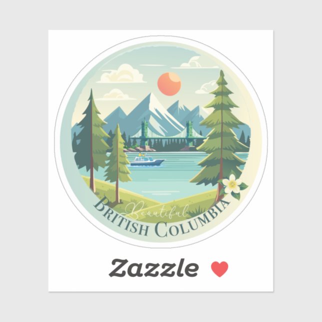 Beautiful British Columbia Sticker (Sheet)