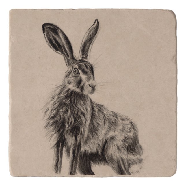 Beautiful British Hare Trivet (Front)