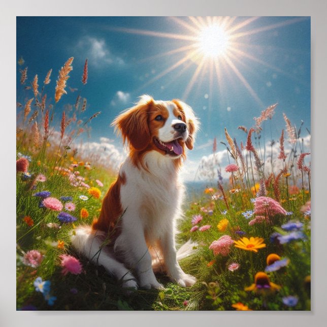 Beautiful Brittany Spaniel Poster (Front)
