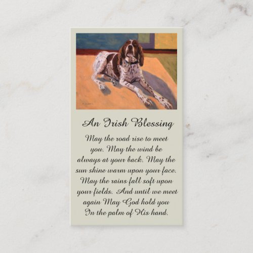 Beautiful Brittney Spaniel Memorial Sympathy Card