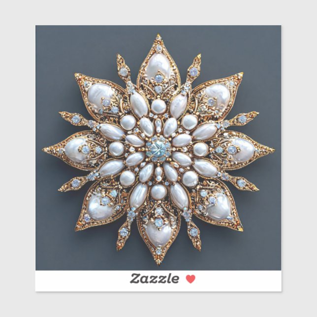 Beautiful Brooch Sticker (Sheet)