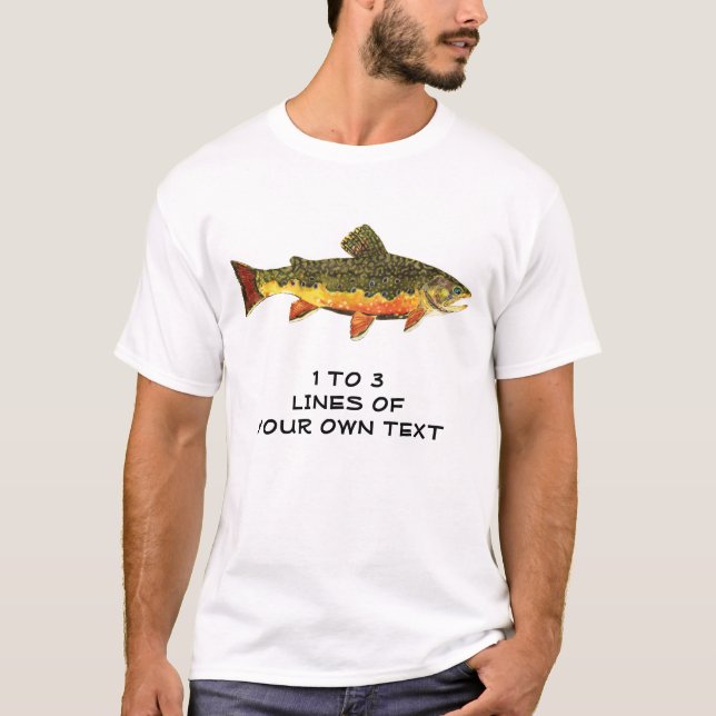 Beautiful Brook Trout Angler's FavoriteFly Fishing T-Shirt (Front)