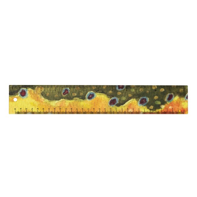 Beautiful Brook Trout Fly Fishing Ruler (Front)