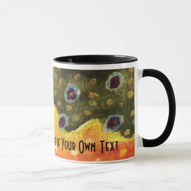 Beautiful Brook Trout Skin Fly Fishing Ichthyology Mug (Right)