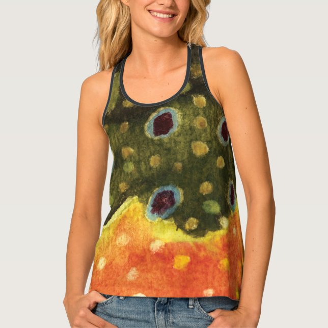 Beautiful Brook Trout Tank Top (Front)
