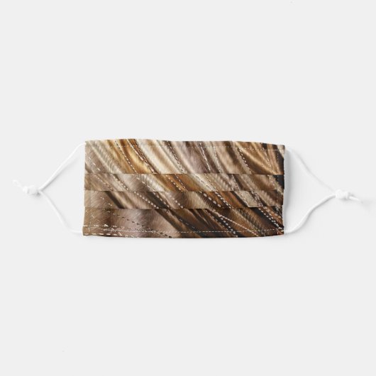 Beautiful Brown and Tan Swirl Adult Cloth Face Mask (Front, Folded)