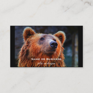 Beautiful Brown Bear Portrait Wildlife Photo Business Card