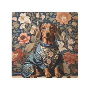 Beautiful Brown Dachshund   Dachshund Portrait Metal Print