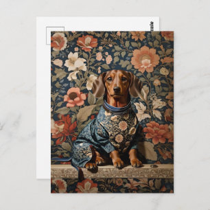 Beautiful Brown Dachshund Dachshund Portrait Postcard