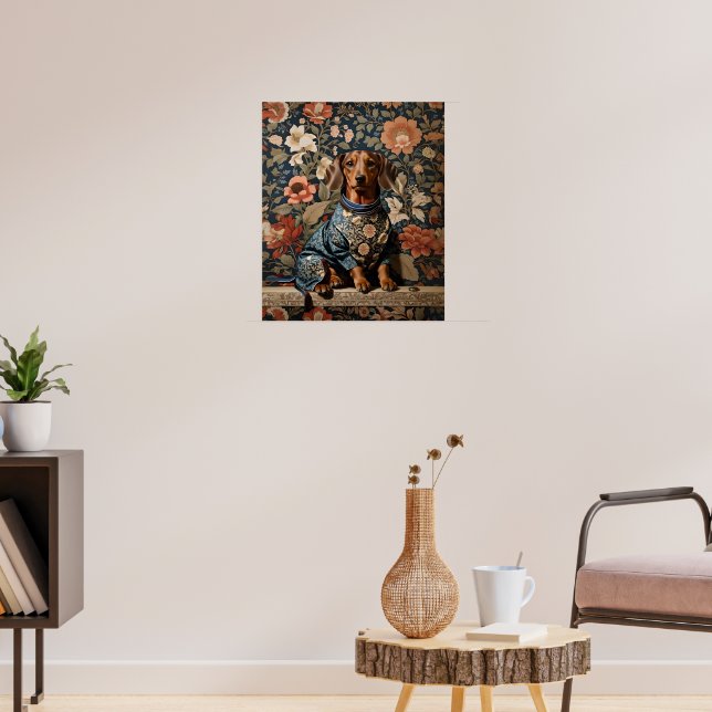 Beautiful Brown Dachshund | Dachshund Portrait Poster (Living Room 3)