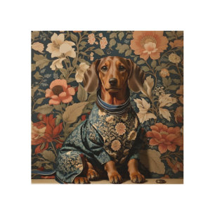 Beautiful Brown Dachshund   Dachshund Portrait Wood Wall Art
