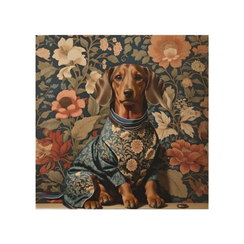 Beautiful Brown Dachshund  Dachshund Portrait Wood Wall Art