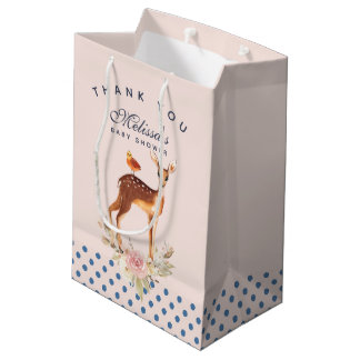 Beautiful Brown Doe with White Spots Baby Shower Medium Gift Bag