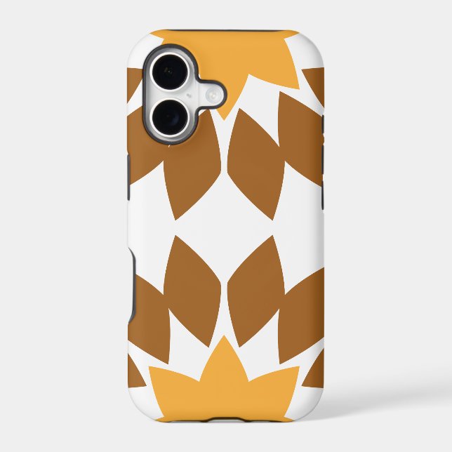 beautiful brown floral pattern iphone case (Back)
