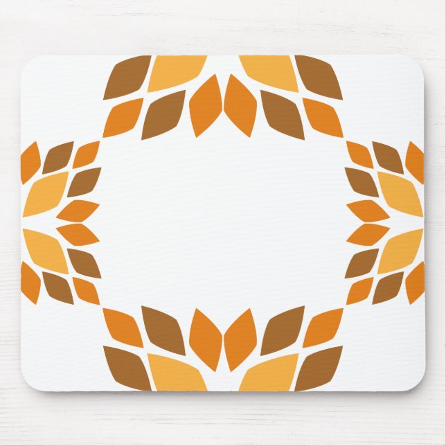 beautiful brown flower petal pattern mouse pad (Front)