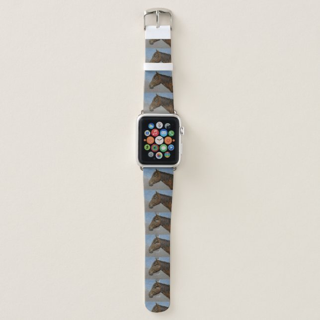 Beautiful Brown Horse Apple Watch Band (Front)
