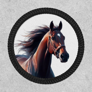 Beautiful Brown Horse Custom Name Patch
