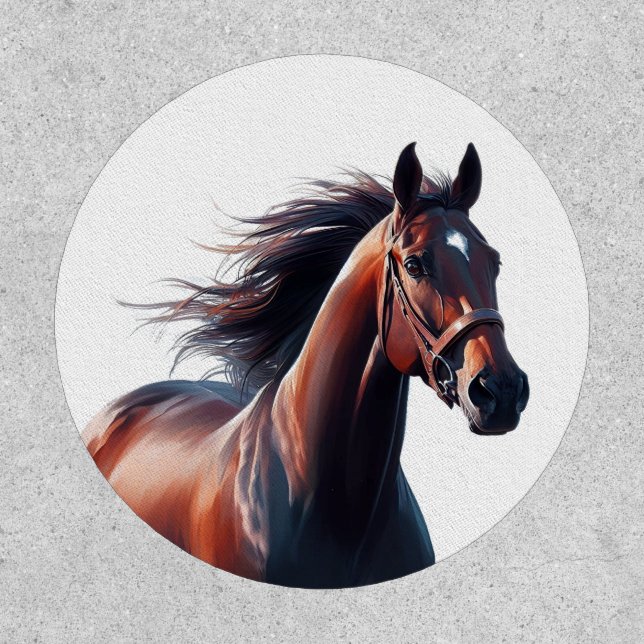  Beautiful Brown Horse Custom Name  Patch (Front)