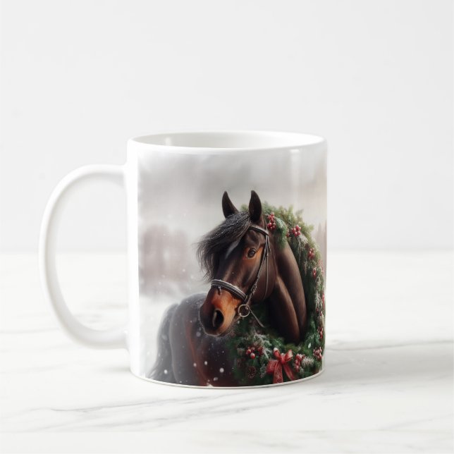 Beautiful Brown Horse Equestrian Animal Love Coffee Mug (Left)