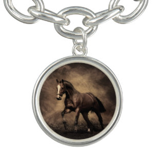 Beautiful brown horse throw pillow bracelet