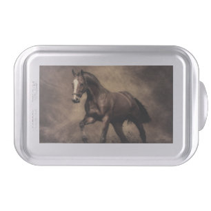Beautiful brown horse throw pillow cake pan
