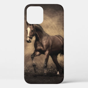 Beautiful brown horse throw pillow iPhone 12 pro case
