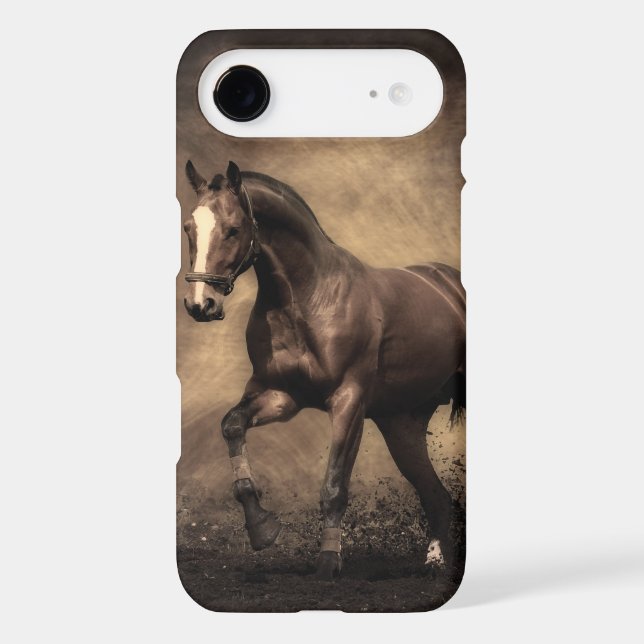 Beautiful brown horse throw pillow Case-Mate iPhone case (Back)
