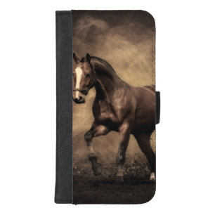 Beautiful brown horse throw pillow iPhone 8/7 plus wallet case
