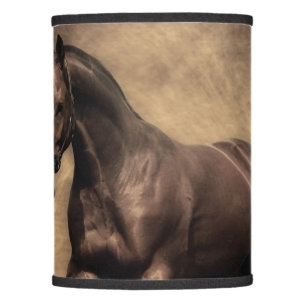 Beautiful brown horse throw pillow lamp shade