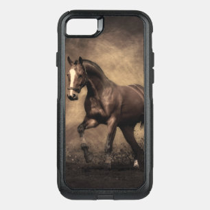 Beautiful brown horse throw pillow OtterBox commuter iPhone SE/8/7 case