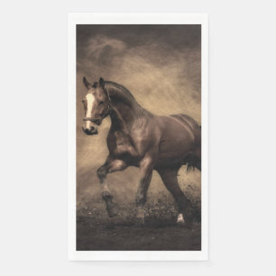 Beautiful brown horse throw pillow paper guest towels