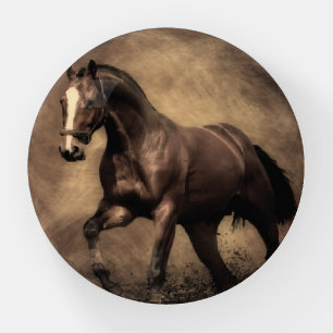Beautiful brown horse throw pillow paperweight