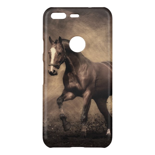 Beautiful brown horse throw pillow uncommon google pixel case (Back)