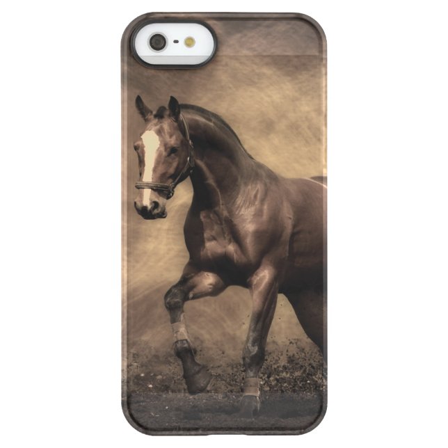 Beautiful brown horse throw pillow uncommon iPhone case (Back)