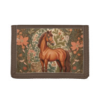 Beautiful Brown Horse William Morris Inspired
