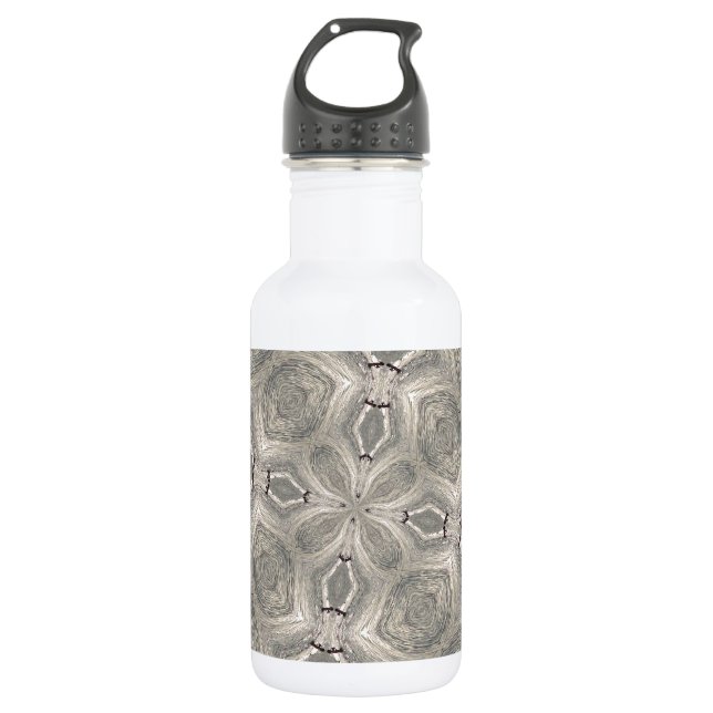 Beautiful Brown Kladescope Pattern Water Bottle (Front)