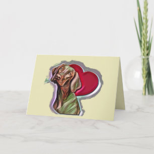 Beautiful Brown PopArt Vizsla Hungarian Pointer Card