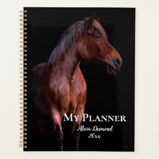Beautiful Brown Thoroughbred Horse Planner