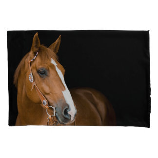 Beautiful Brown White Quarter Horse Photo Pillow Case