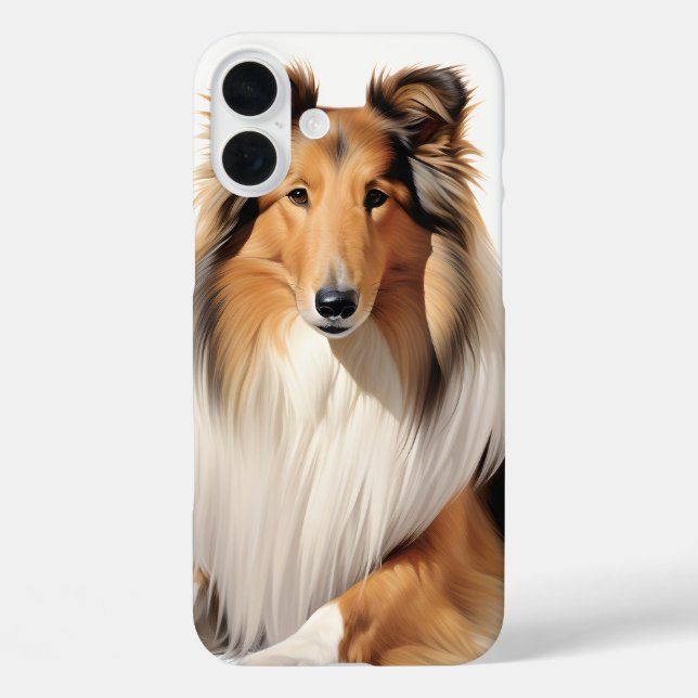BEAUTIFUL BROWN WHITE ROUGH COLLIE DOG Case-Mate iPhone CASE (Back)