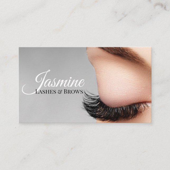 Beautiful Brows Microblading & Lash Extensions Business Card (Front)