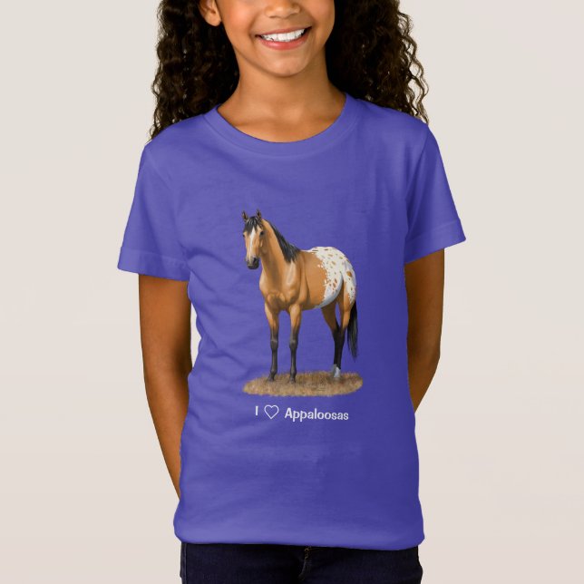 Beautiful Buckskin Appaloosa Quarter Horse T-Shirt (Front)